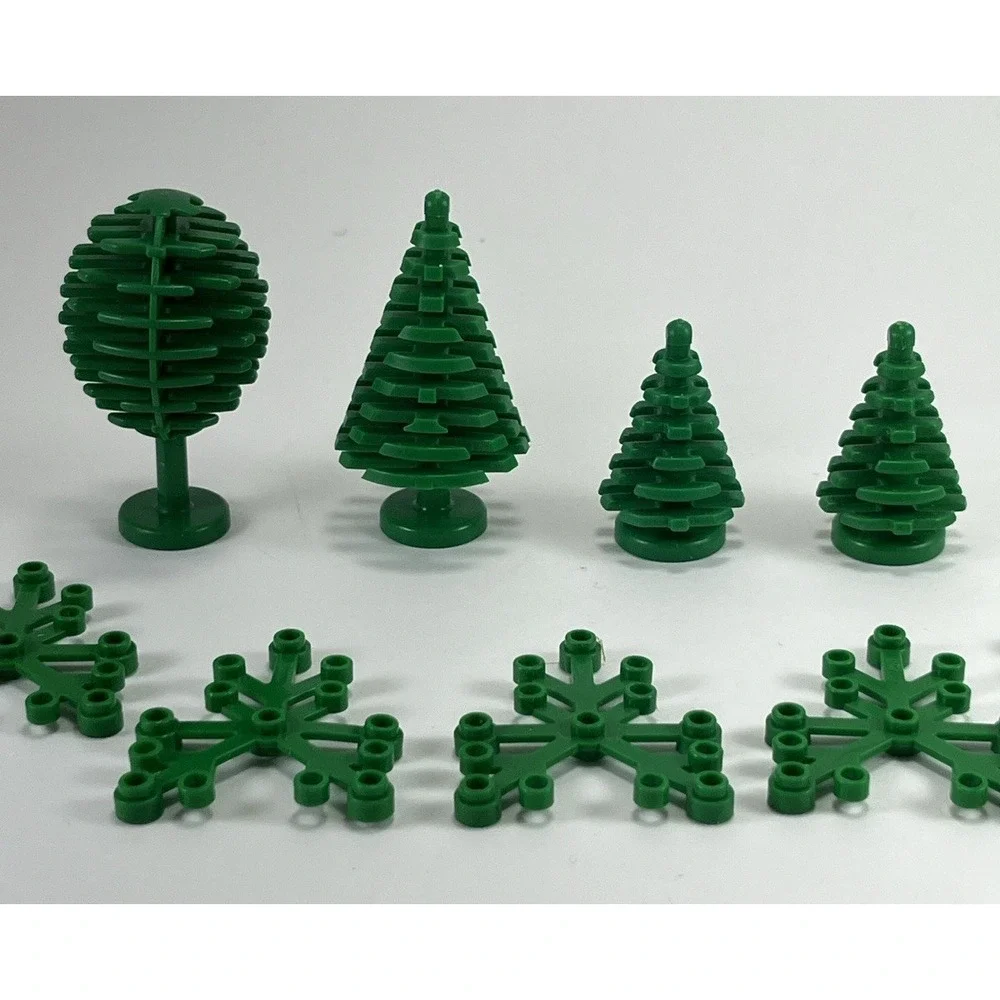 Vintage Lego Green Trees Leaves Pines Town City‎ Round Triangle Replacements